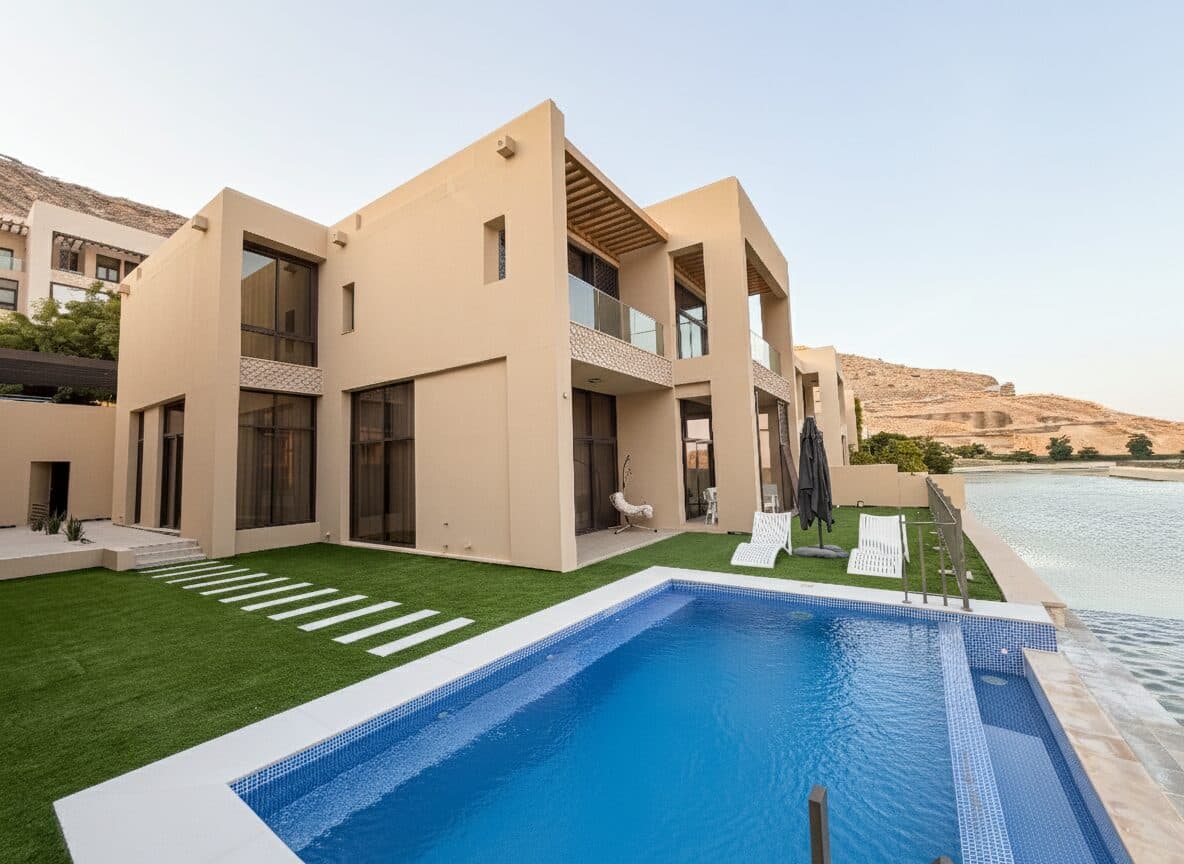 Sumi villa terrace in Muscat Bay